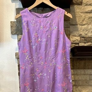 Lavender Emboridered Dress w/tags
